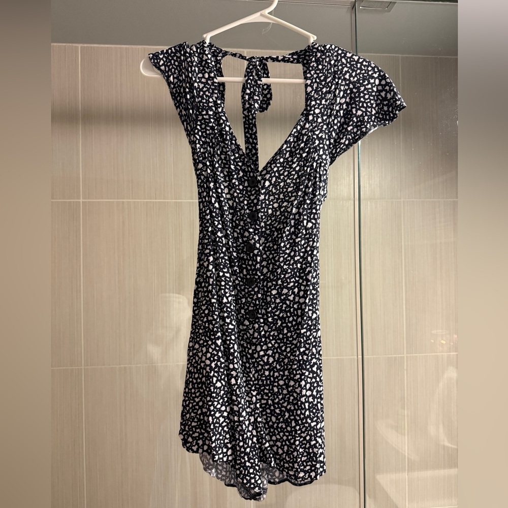 ASOS Black and White Button-front Romper